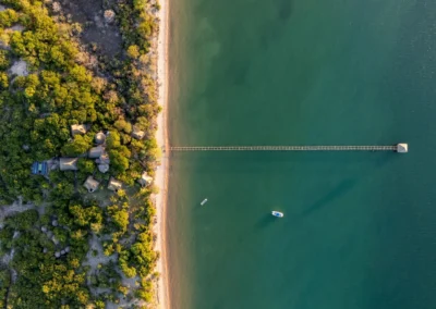 Aerial view of Marape Jetty
