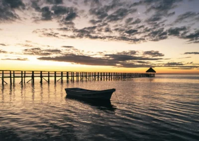 Marape Jetty at sunset